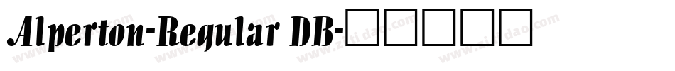 Alperton-Regular DB字体转换